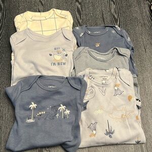 Carters (6)piece-One Piece Items With Snap Closure-12 months-NWT**